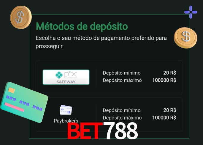 O cassino bet788 oferece uma grande variedade de métodos de pagamento
